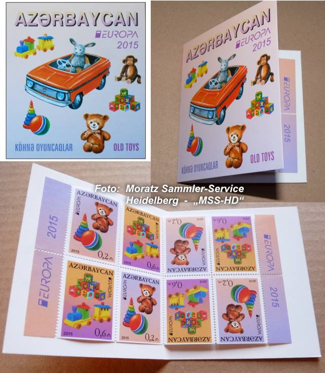 Stamp issue Azerbaijan: EUROPA CEPT Companionship 2015 - Old toys