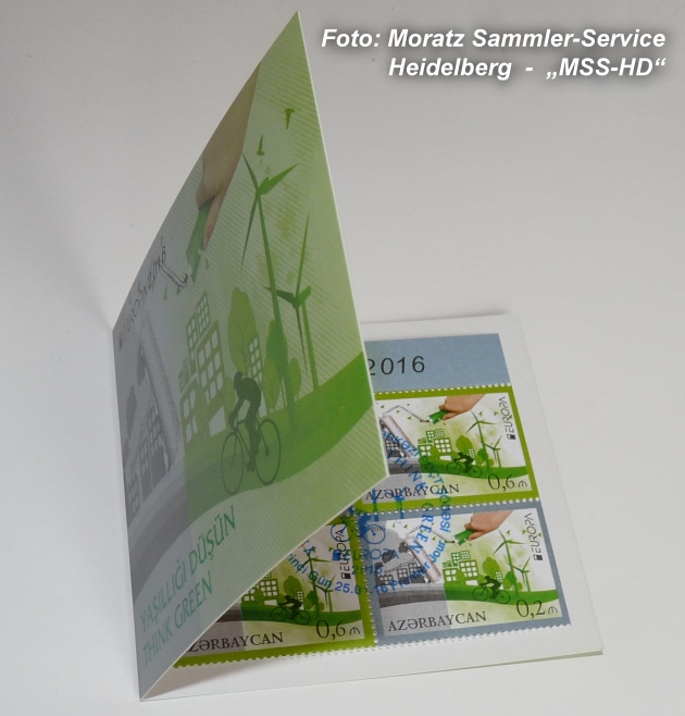 Stamp issue Azerbaijan: EUROPA CEPT Companionship 2016 - Think green