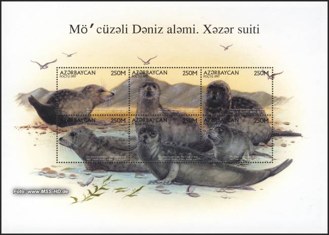 Stamp Issue Azerbaijan: Caspian Seal, 378-83