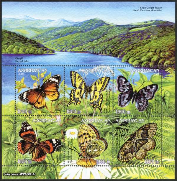 Stamp Issue Azerbaijan: Butterflies