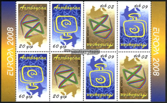 Briefmarken-Ausgabe Aserbaidschan: Europa CEPT Gemeinschaftsausgabe 2008 - Der Brief