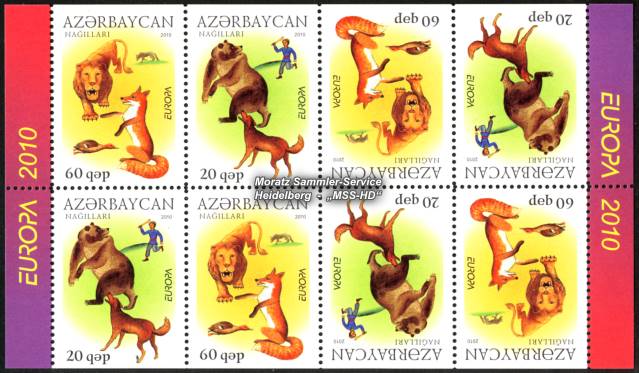 Briefmarken-Ausgabe Aserbaidschan: Europa CEPT Gemeinschaftsausgabe 2010 Kinderbücher