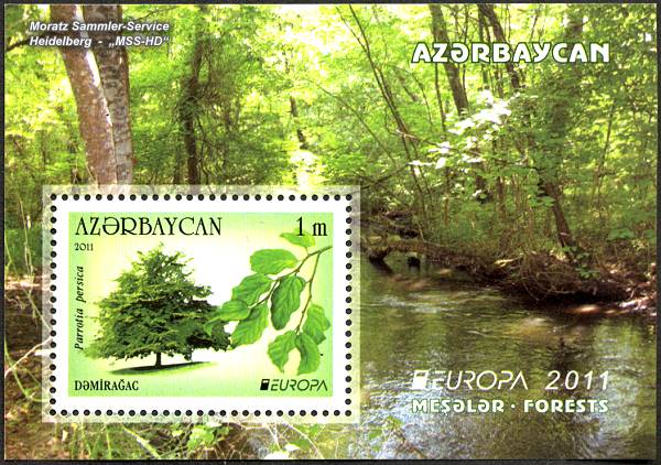 Briefmarken-Ausgabe Aserbaidschan: Europa CEPT Gemeinschaftsausgabe 2011 Wälder
