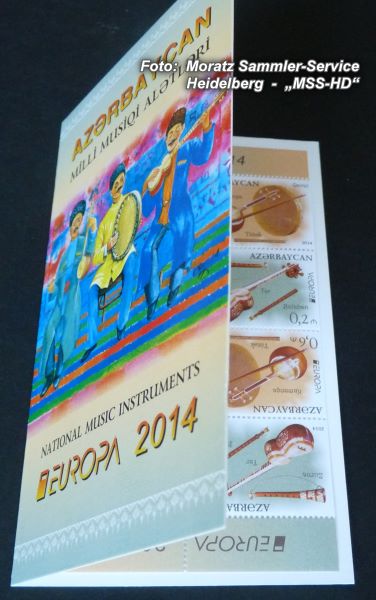 Stamp issue Azerbaijan: EUROPA CEPT Companionship 2014 - National music instruments