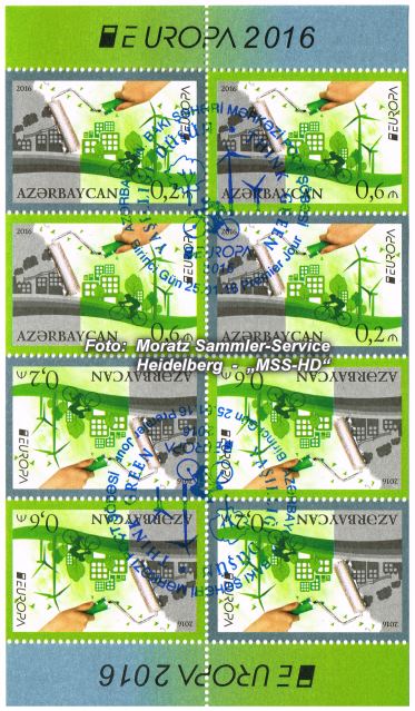 Briefmarken-Ausgabe Aserbaidschan: EUROPA CEPT Gemeinschaftsausgabe 2016 - Umweltbewusst leben