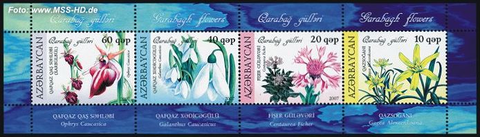 Briefmarken-Ausgabe Aserbaidschan: Blumen aus Bergkarabach