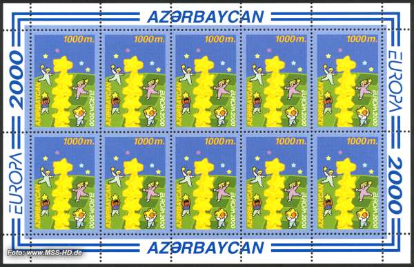 Briefmarken-Ausgabe Aserbaidschan: Europe CEPT 2000 - Sternenturm