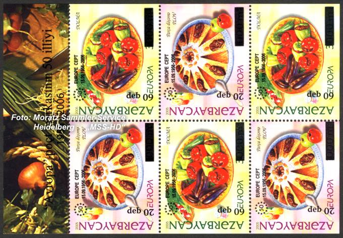 Briefmarken-Ausgabe Aserbaidschan: 50 Jahre Europa CEPT Gemeinschaftsausgaben 2006
