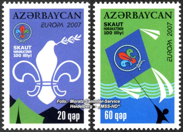 Briefmarken-Ausgabe Aserbaidschan: Europa CEPT Gemeinschaftsausgabe 2007 - Pfadfinder