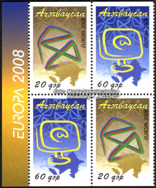 Stamp Issue Azerbaijan: Europe CEPT Companionship 2008 - Writing Letters
