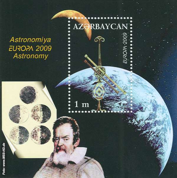Briefmarken-Ausgabe Aserbaidschan: Europa CEPT Gemeinschaftsausgabe 2009 Astronomie