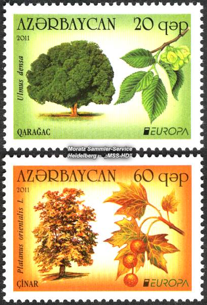 Stamp Issue Azerbaijan: Europe CEPT Companionship 2011 Forests