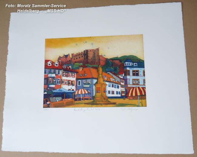 Gerhard Hofmann - original color etching "Heidelberger Herbst 2014"