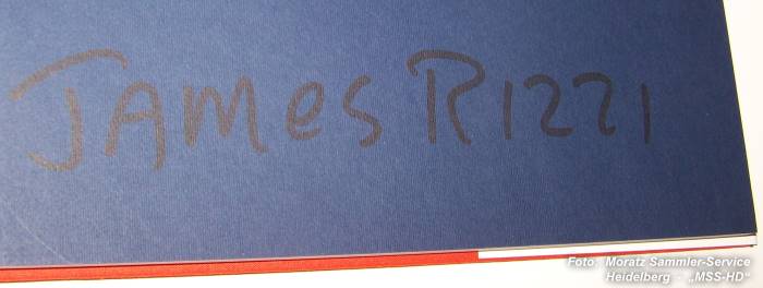 Signature of James Rizzi in his book #1 "3D  Constructions"