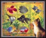 Aserbaidschan 2002: 536-41 (Bl.55) Aquarium-Fische, **