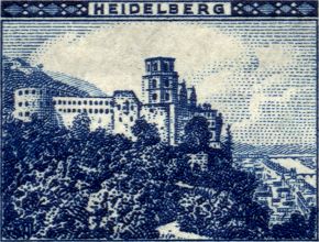 Part of the German postage stamp HEIDELBERG from 1931
